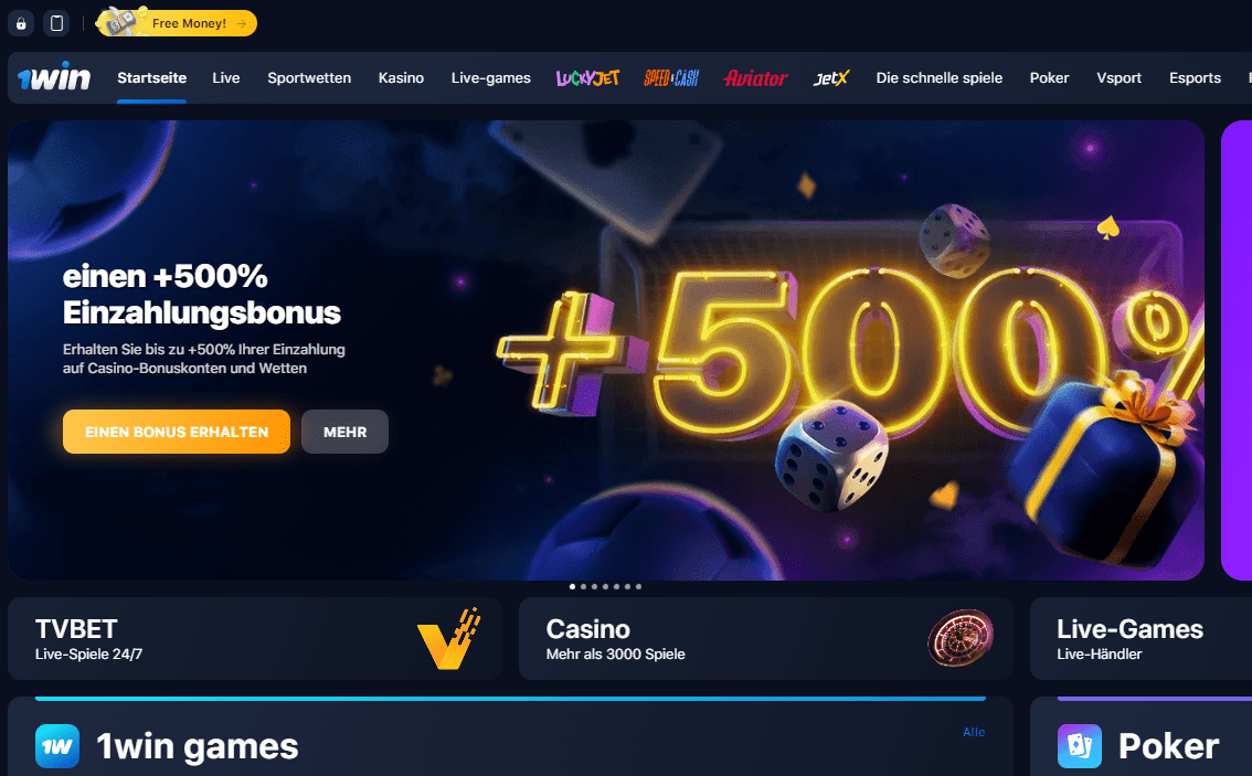 No deposit bonus 1win